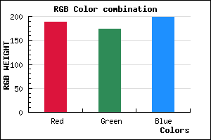 rgb background color #BCAEC6 mixer