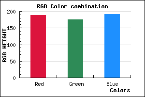 rgb background color #BCAFBF mixer