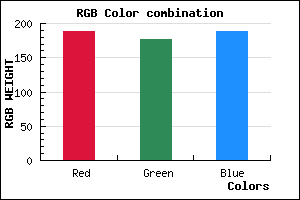 rgb background color #BCB0BC mixer