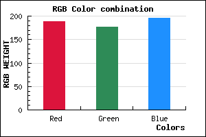 rgb background color #BCB0C4 mixer