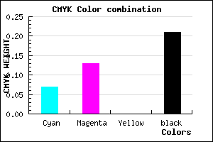 #BCB0CA color CMYK mixer