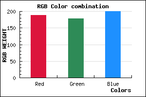 rgb background color #BCB2C8 mixer