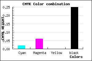 #BCB4C0 color CMYK mixer