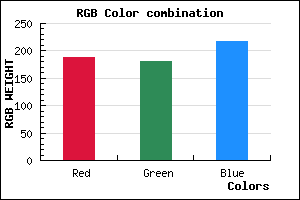 rgb background color #BCB4D9 mixer