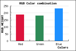 rgb background color #BCB4E8 mixer