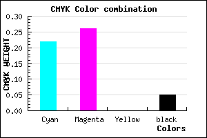 #BCB4F2 color CMYK mixer