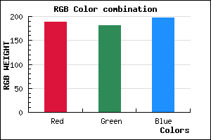 rgb background color #BCB5C5 mixer