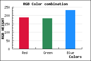 rgb background color #BCB7E7 mixer