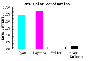 #BCB7F9 color CMYK mixer