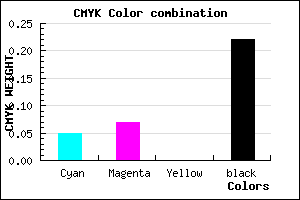 #BCB8C6 color CMYK mixer