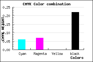 #BCB9C7 color CMYK mixer