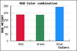 rgb background color #BCBBF3 mixer