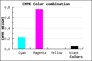 #BC3AF2 color CMYK mixer