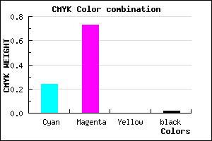 #BC43F9 color CMYK mixer