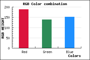 rgb background color #BD8B98 mixer