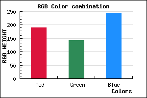 rgb background color #BD8EF5 mixer
