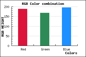 rgb background color #BDA8C4 mixer