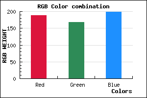 rgb background color #BDA8C6 mixer