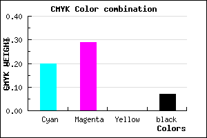 #BDA9ED color CMYK mixer