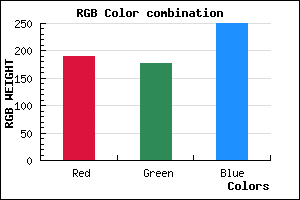 rgb background color #BDB1FA mixer