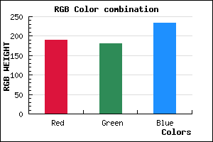 rgb background color #BDB4E9 mixer
