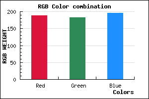 rgb background color #BDB6C4 mixer