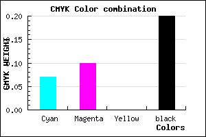 #BDB8CC color CMYK mixer
