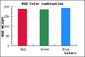 rgb background color #BDBAC0 mixer