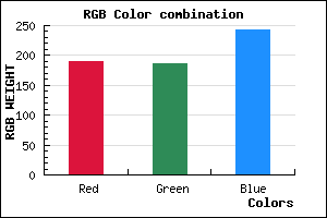 rgb background color #BDBBF3 mixer