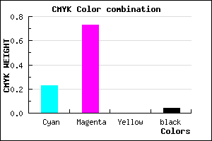 #BD43F5 color CMYK mixer