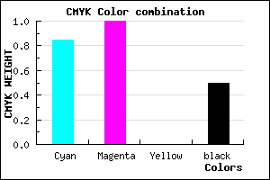 #13007F color CMYK mixer