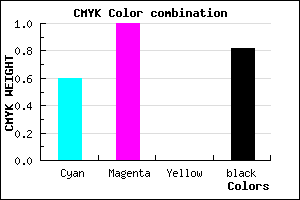 #13002F color CMYK mixer