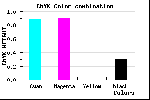 #1312B1 color CMYK mixer