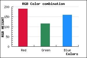 rgb background color #BE749F mixer