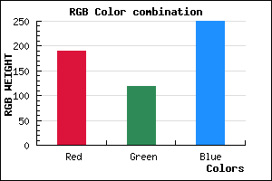 rgb background color #BE77FA mixer