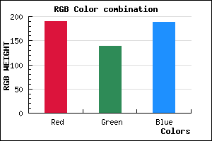 rgb background color #BE8ABC mixer