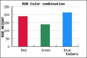 rgb background color #BE8BD5 mixer