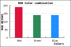 rgb background color #BE8C8C mixer