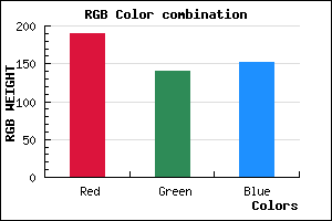 rgb background color #BE8C98 mixer
