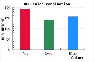 rgb background color #BE8C9C mixer