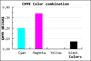 #BE9DED color CMYK mixer