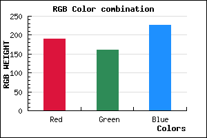 rgb background color #BEA1E3 mixer