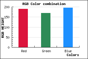 rgb background color #BEA9C3 mixer