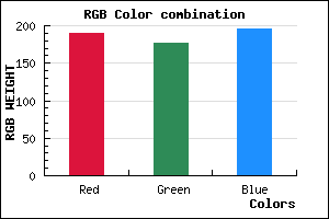 rgb background color #BEB1C3 mixer