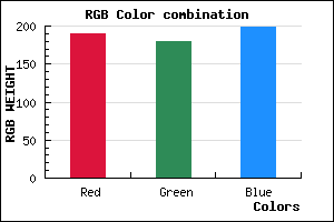 rgb background color #BEB3C7 mixer