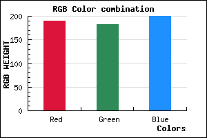 rgb background color #BEB6C8 mixer