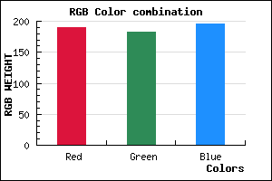 rgb background color #BEB7C3 mixer