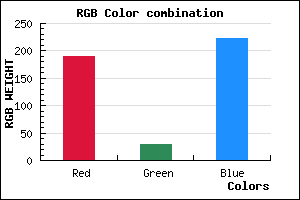 rgb background color #BE1DDE mixer