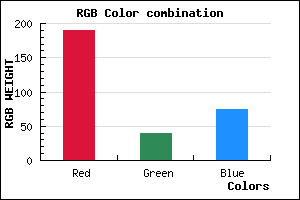 rgb background color #BE274A mixer