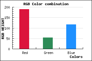 rgb background color #BE3675 mixer